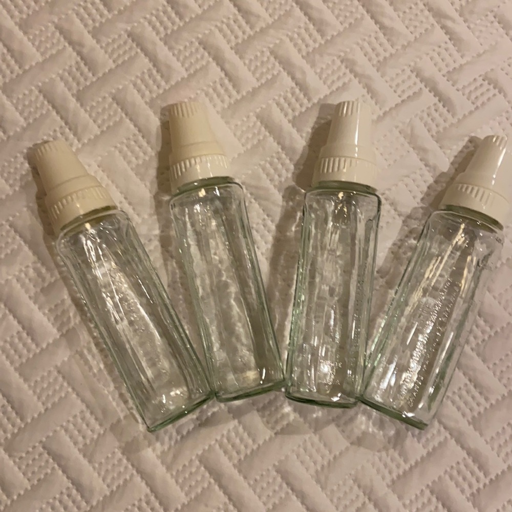Gerber Vintage Glass 8 oz baby bottles, set of 4